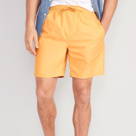 Solid  Yellow Men's Swim Trunks -- 7-inch inseam - NWT Size XXXXL - Picture 1 of 2